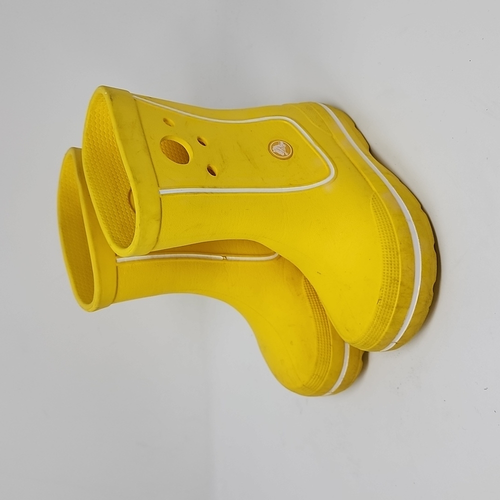 Crocs Unisex  Toddler Yellow Rain Boots Size 11